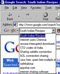 Google Toolbar Search History